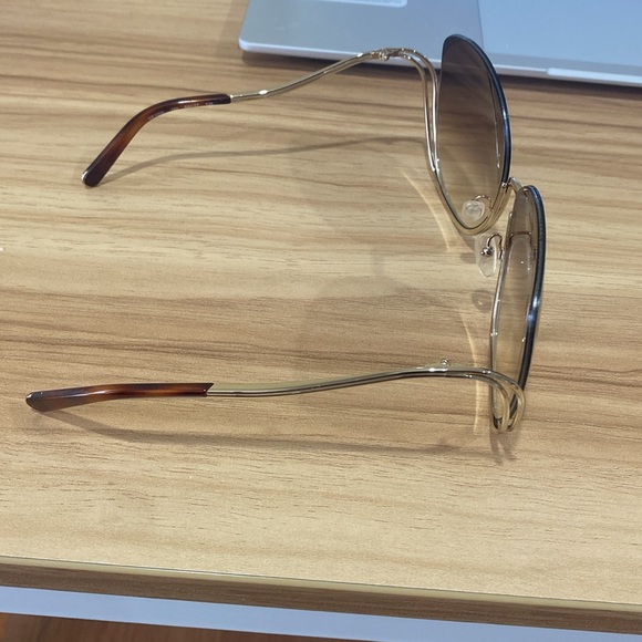 New Chloe Butterfly 64mm Sunglasses GOLD HAVANA main image 5